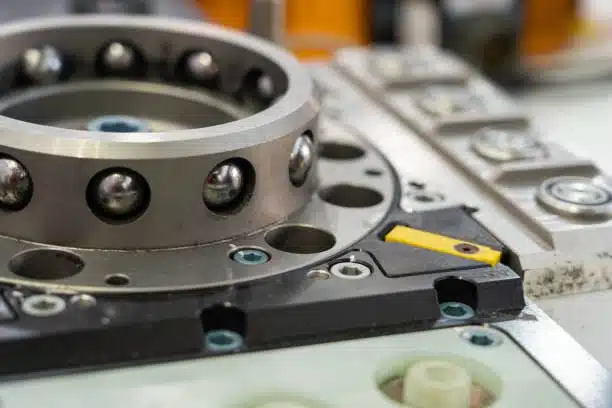 Horizontally laid flange on a table being checked for installation errors tied to mistakes ASME flange order