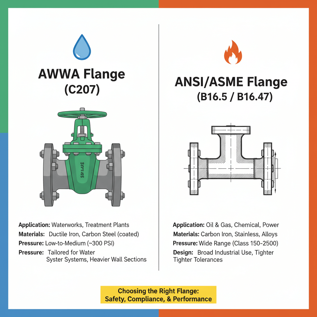 AWWA vs ANSI Flange: Key Differences, Applications, and Standards ...