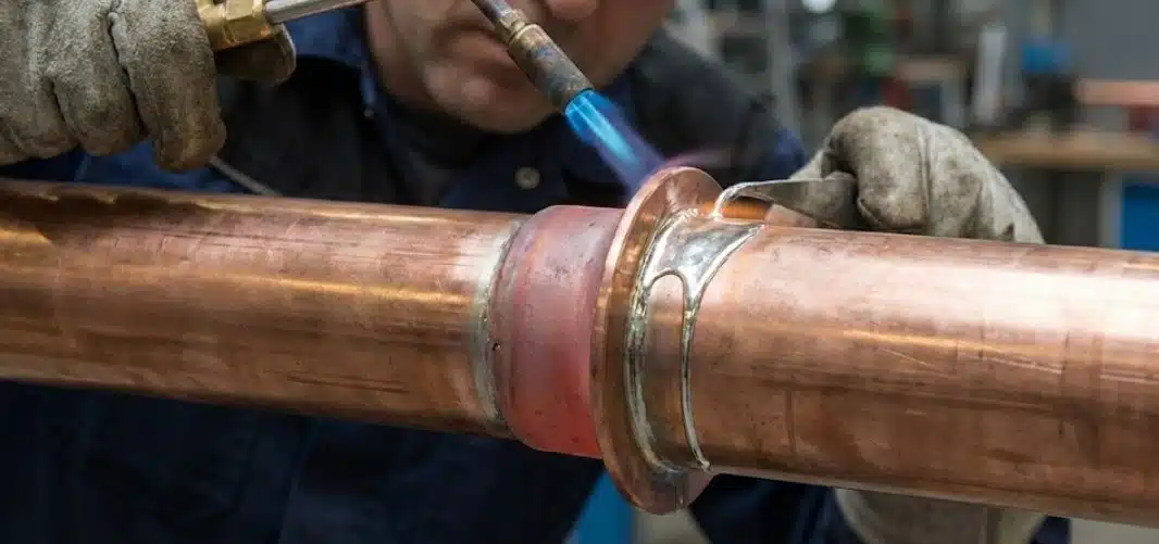 brazing copper pipe flange